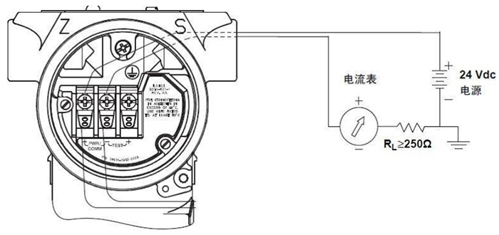 磁致伸縮液位計(jì)端子接線圖